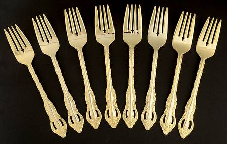 Golden Countess (Electroplate) (Set Of 8) Salad/Individual Fork