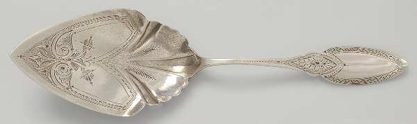 WFS5 (Sterling) Large Solid Bright Cut Pie Knife