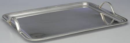 Silverplate Hollowware 16" Handled Rectangular Tray