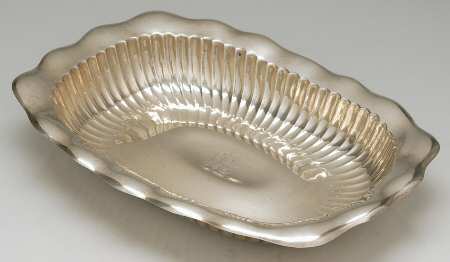 1566-Plain (Sterling, Hollowware) 11" Rectangular Vegetable Bowl
