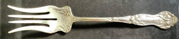 WBM1 (Silverplate) Medium Solid Cold Meat Serving Fork