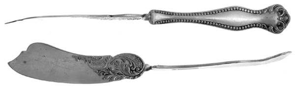 W Silver Plate One (Silverplate) Flat Twisted Handle Master Butter Knife by W Silver Plate