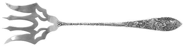 WED19 (Sterling) Large Solid Tined Sardine Serving Fork