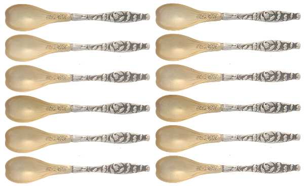 WDS35 (Sterling) Egg Spoon - Set of 12