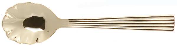 Gold Ionic (Gold Electroplate) Sugar Shell Spoon