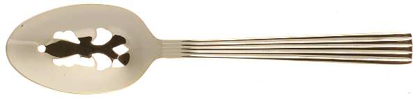 Gold Ionic (Gold Electroplate) Pierced Tablespoon (Serving Spoon)
