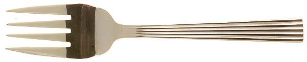 Gold Ionic (Gold Electroplate) Medium Solid Cold Meat Serving Fork