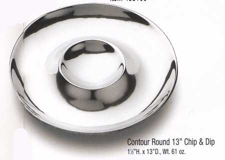 Contour (Armetale, Hollowware) 1 Piece Chip and Dip Set