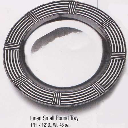 Linen (Armetale, Hollowware) 12" Round Tray
