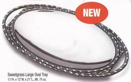 Sweetgrass (Armetale, Hollowware) 21" Oval Tray
