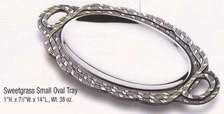 Sweetgrass (Armetale, Hollowware) 14" Oval Tray