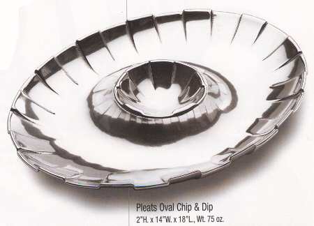 Pleats (Armetale, Hollowware) 1 Piece Chip and Dip Set
