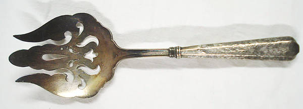 WSC45 (Sterling) Salad Serving Fork with Plated Prongs