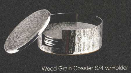 Wood Grain (Hollowware) Coaster - Set of 4