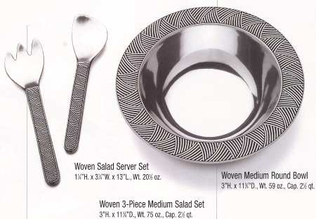 Woven (Armetale, Hollowware) (2 Pc) Solid Salad Set