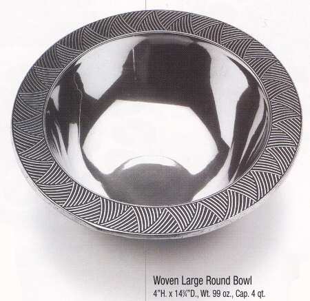 Woven (Armetale, Hollowware) 14" Round Bowl