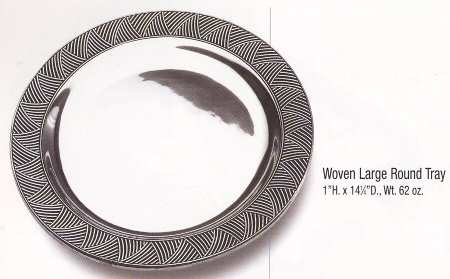 Woven (Armetale, Hollowware) 14" Round Tray