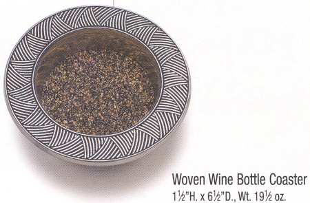 Woven (Armetale, Hollowware) Wine Bottle Coaster