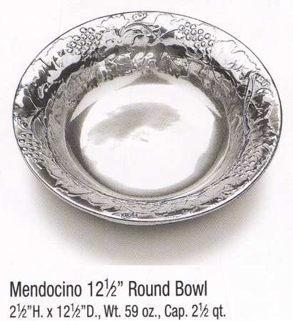 Mendocino (Armetale, Hollowware) 12" Round Bowl