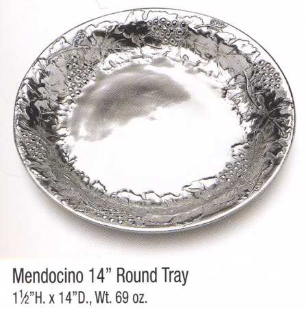 Mendocino (Armetale, Hollowware) 14" Round Tray