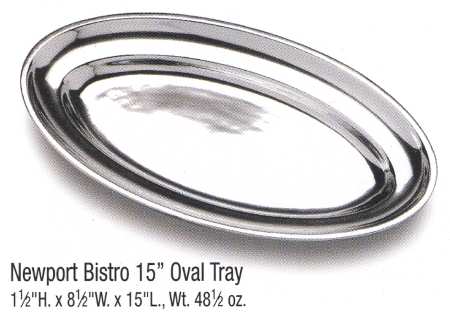 Newport Bistro (Armetale, Hollowware) 15" Oval Tray