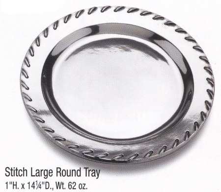 Stitch (Armetale, Hollowware) 14" Round Tray
