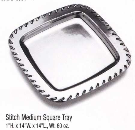 Stitch (Armetale, Hollowware) 14" Square Tray
