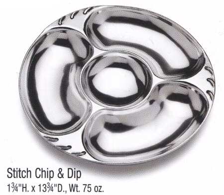 Stitch (Armetale, Hollowware) 1 Piece Chip and Dip Set