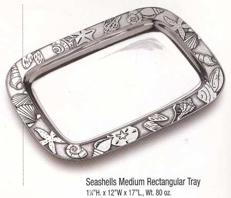 Seashells (Armetale, Hollowware) 17" Rectangular Tray