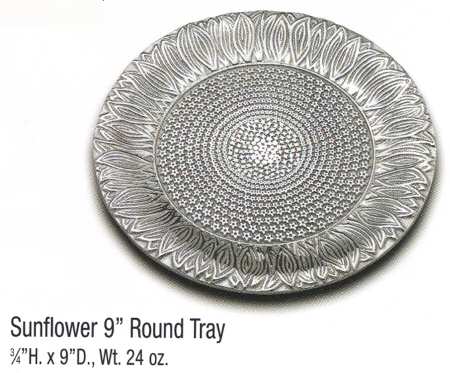 Sunflower (Armetale, Hollowware) 9" Round Tray