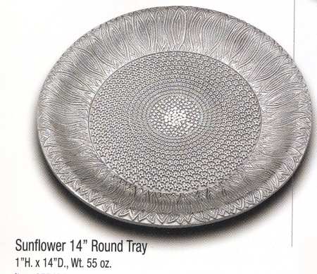 Sunflower (Armetale, Hollowware) 14" Round Tray