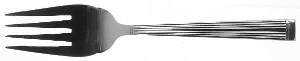 Modern Flute (Stainless) Medium Solid Cold Meat Serving Fork