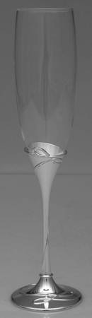 Ballet Ribbon (Silverplate, Hlw) Glass & Silver Champagne Flute