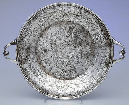 Tapestry (Silverplate, Hollowware) 10" Handled Sandwich Plate
