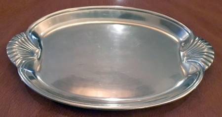 Scallop Handle (Hollowware) 18" Oval Tray