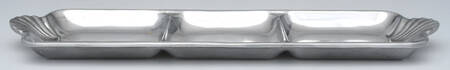 Scallop Handle (Hollowware) 20" 3 Part Rectangular Tray