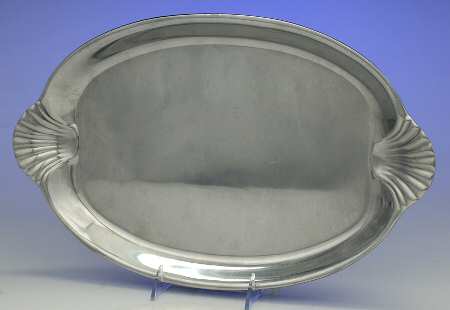 Scallop Handle (Hollowware) 16" Oval Tray