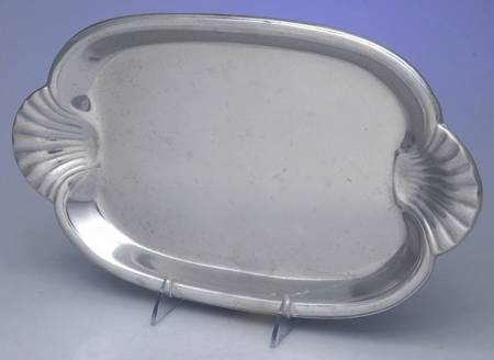 Scallop Handle (Hollowware) 14" Oval Tray