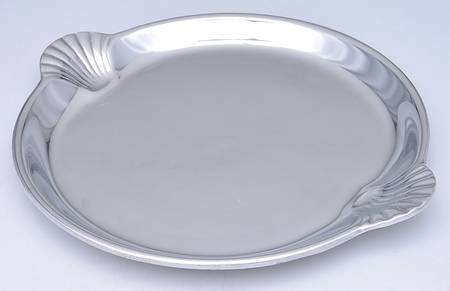 Scallop Handle (Hollowware) 15" Round Tray