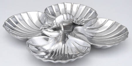 Sealife (Hollowware) 4 Shell Server W/Lobster Handle