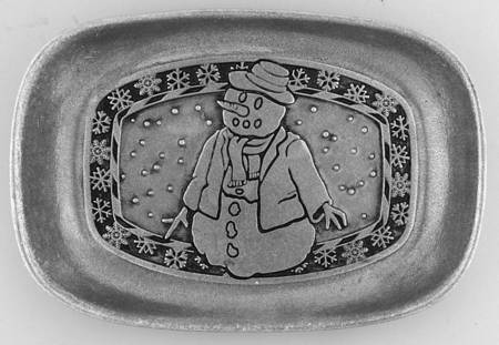Snowman (Hollowware) 9" Bread Tray