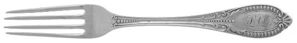 Italian (Sterling, 1860) Monogrammed Youth Fork