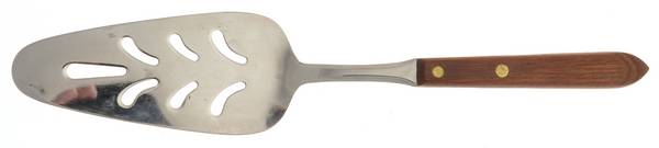 Town and Country Brown Maple (Stainless) Pie Server with Stainless Blade