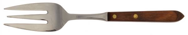 Town and Country Brown Maple (Stainless) Large Solid Cold Meat Serving Fork