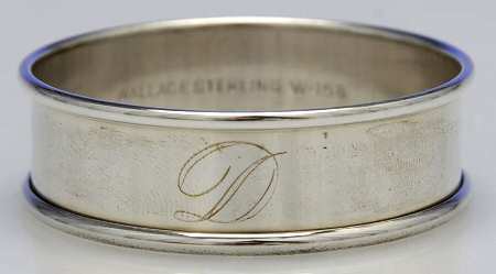 W158 (Sterling, Hollowware) Monogram Napkin Ring