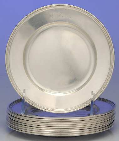 1300 (Sterling, Hollowware) Bread & Butter Plate - Set of 10