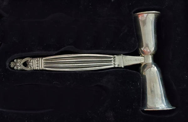 WAS178 (Silverplate) Solid Jigger Double W/Handle