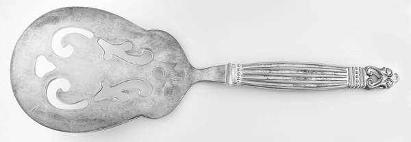 WAS178 (Silverplate) Hollow Handle Asparagus Server Solid