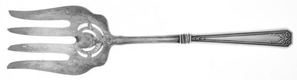WSC49 (Sterling) Medium Cold Meat Serving Fork, Plated Tines