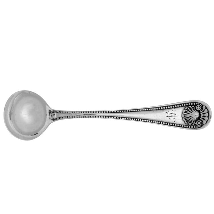 Bead (Sterling, 1880, Monograms) Master Salt Spoon